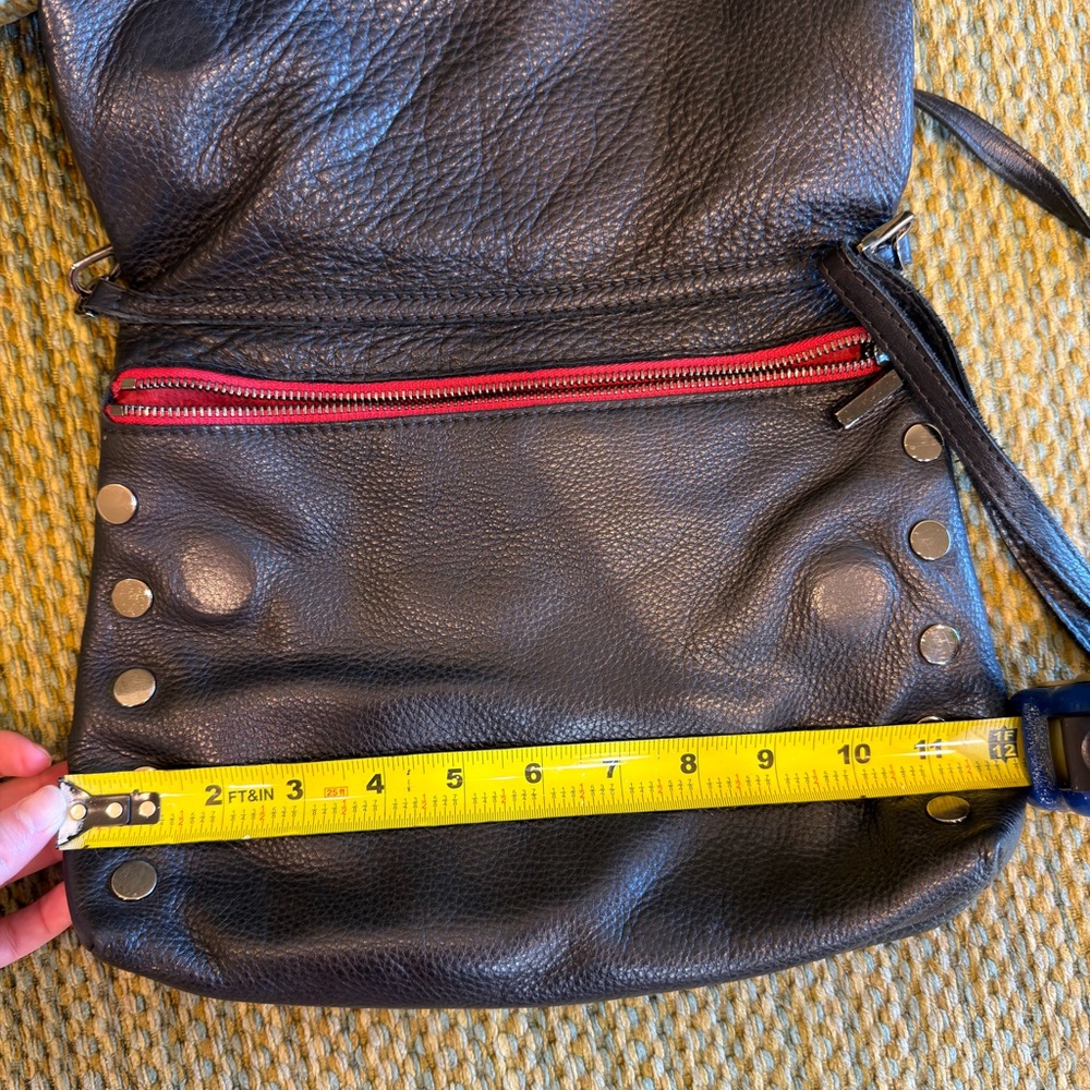 Hammitt Los Angeles VIP Large Crossbody Black Gunmetal Grommets Red Zipper - Picture 14 of 16